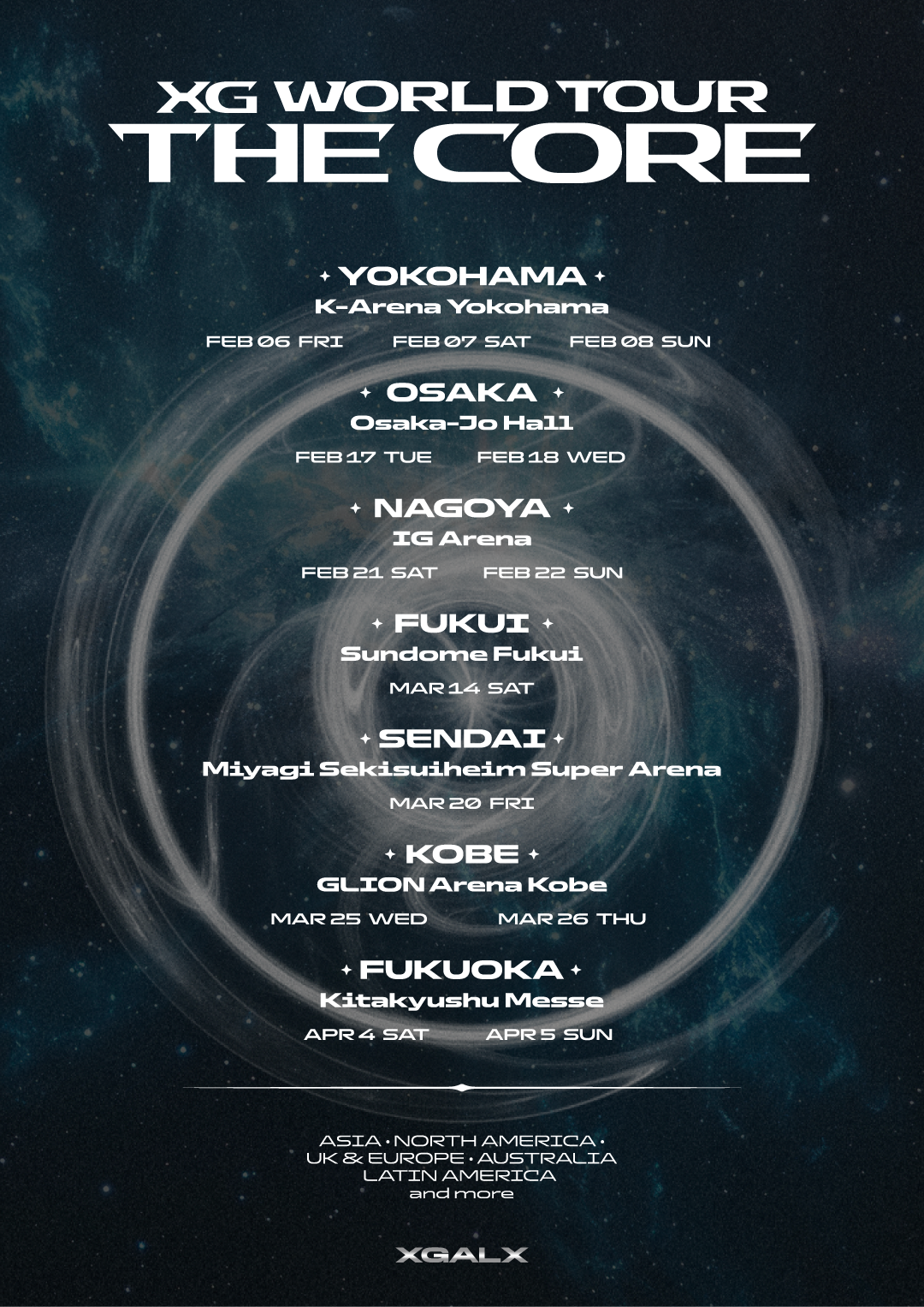 XG WORLD TOUR: THE CORE|3月25日(水)〜3月26日(木)GLION ARENA KOBEで開催、XGワールドツアー日本公演